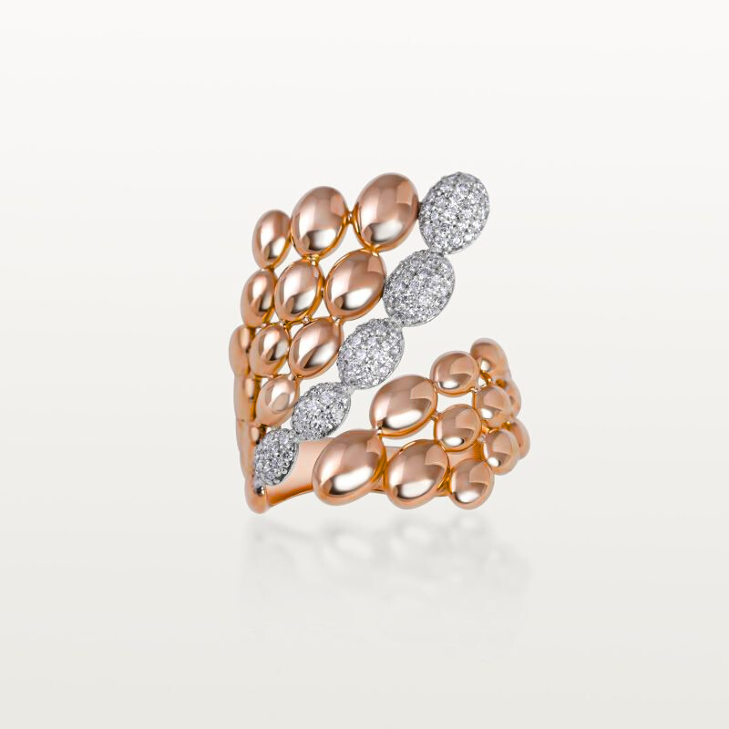img src="bague.jpg" alt="bague en or rose design ajouré multi rang sertie de diamants blancs"