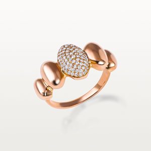 BAGUE BLOOM, OVALE, ÉLÉMENT CENTRAL PAVÉ