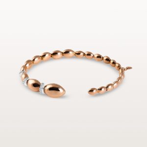 img src="bracelet.jpg" alt="bracelet ovales jonc ouvert en or rose et diamants"