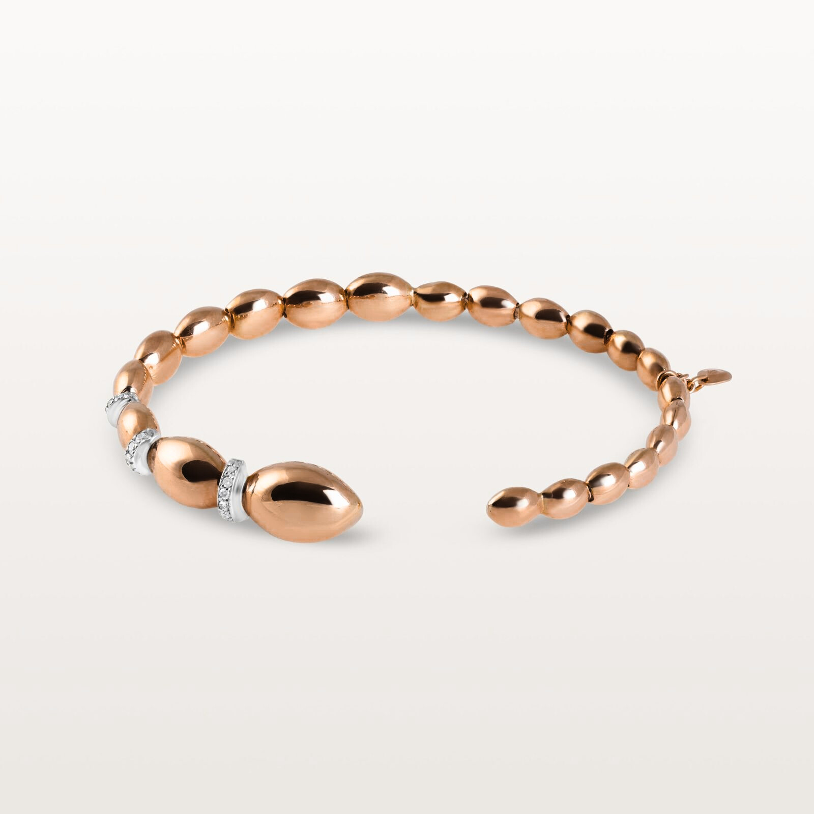 BRACELET BLOOM, OVALE, SERTI, VERSION DÉGRADÉE