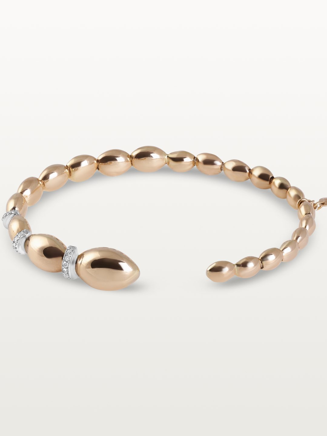 BRACELET BLOOM, OVALE, SERTI, VERSION DÉGRADÉE