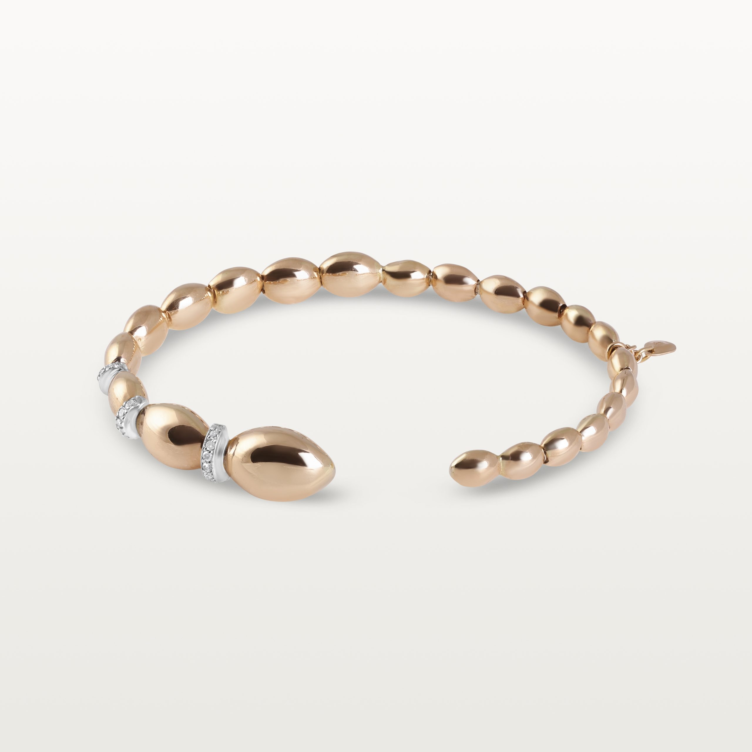 BRACELET BLOOM, OVALE, SERTI, VERSION DÉGRADÉE