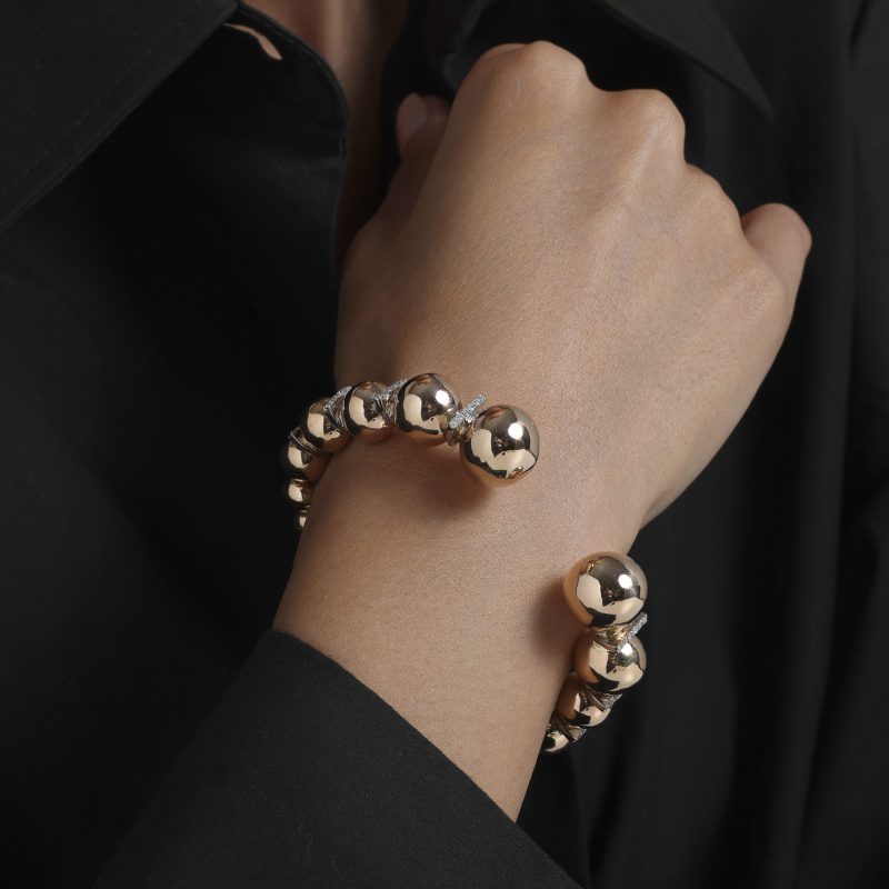bracelets-bloom-gros-modèle-sphère-or-rose-serti-diamants-blanc