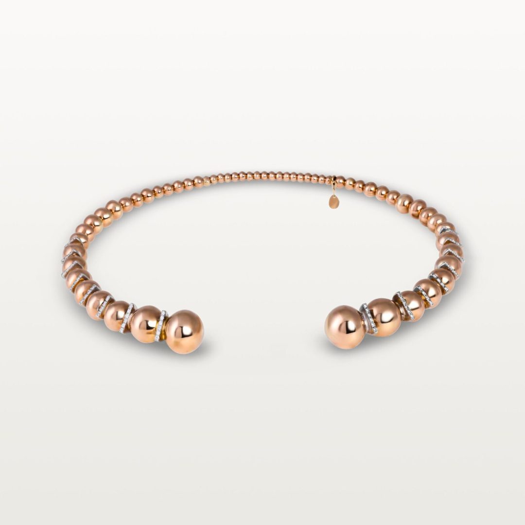 COLLIER CHOKER BLOOM, GRAND MODELE, SERTI