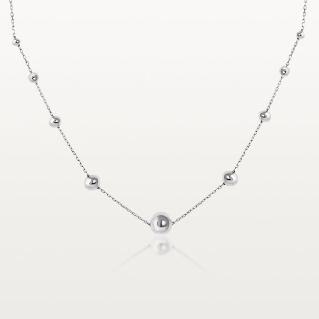 COLLIER BLOOM, CHAÎNE PONCTUÉE DE SPHÈRES