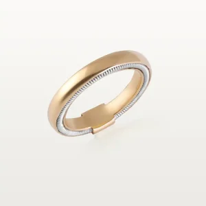 ALLIANCE ODE À L’AMOUR, OR ROSE BOMBÉE AUX BORDS PERLÉS