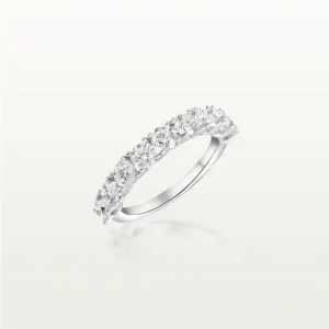 ALLIANCE ODE À L’AMOUR, DEMI-ALLIANCE, DIAMANT RONDS, SERTI GRIFFES