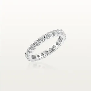 ALLIANCE ODE À L’AMOUR, ALLIANCE TOUR COMPLET, DIAMANT ROND, SERTI DEMI-BARRETTE