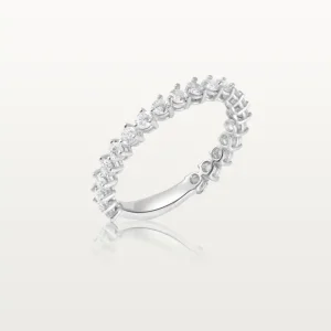 ALLIANCE ODE À L’AMOUR, DEMI-ALLIANCE, DIAMANT ROND, SERTI 3 GRIFFES