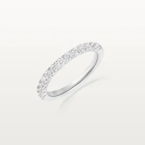 ALLIANCE ODE À L’AMOUR, DEMI-ALLIANCE, DIAMANT ROND, SERTI GRIFFES