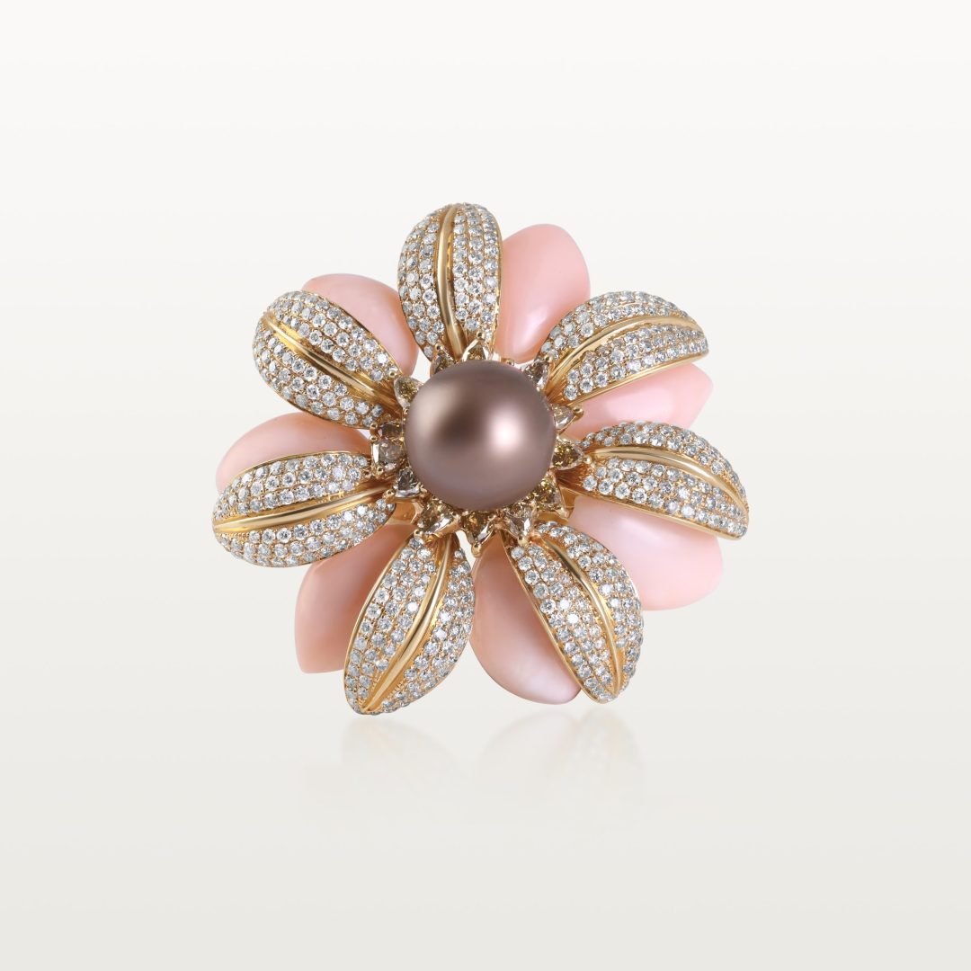 BAGUE LES FLEURS DU BIEN, CORAIL