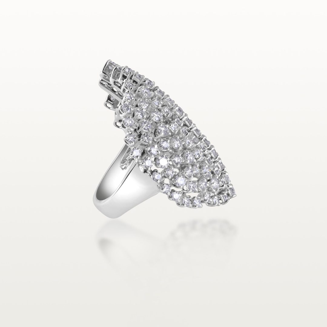 BAGUE LES IMPÉRIALES, ONDULATION DE DIAMANTS
