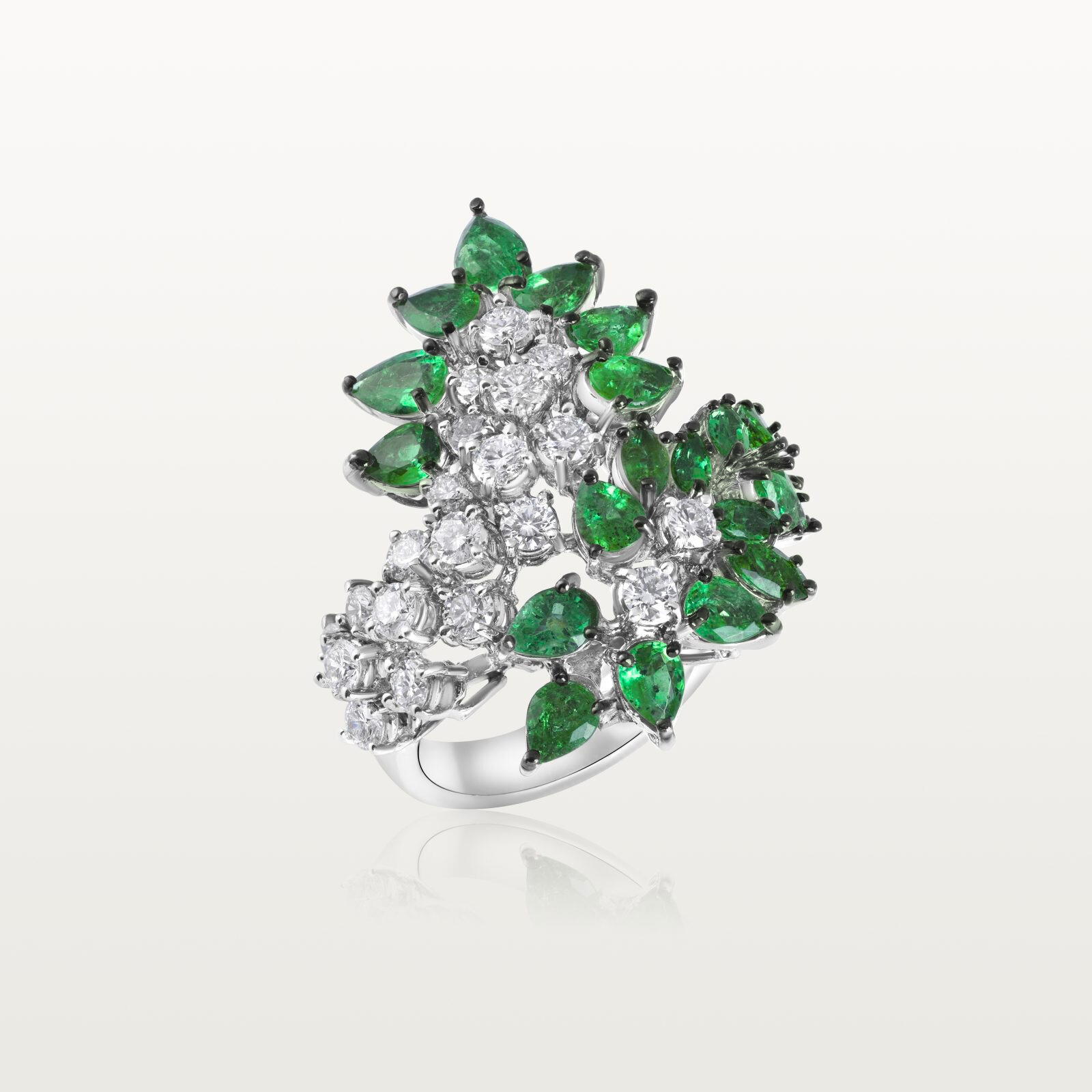 BAGUE LES IMPÉRIALES, JARDIN D'ÉMERAUDES ET DE DIAMANTS