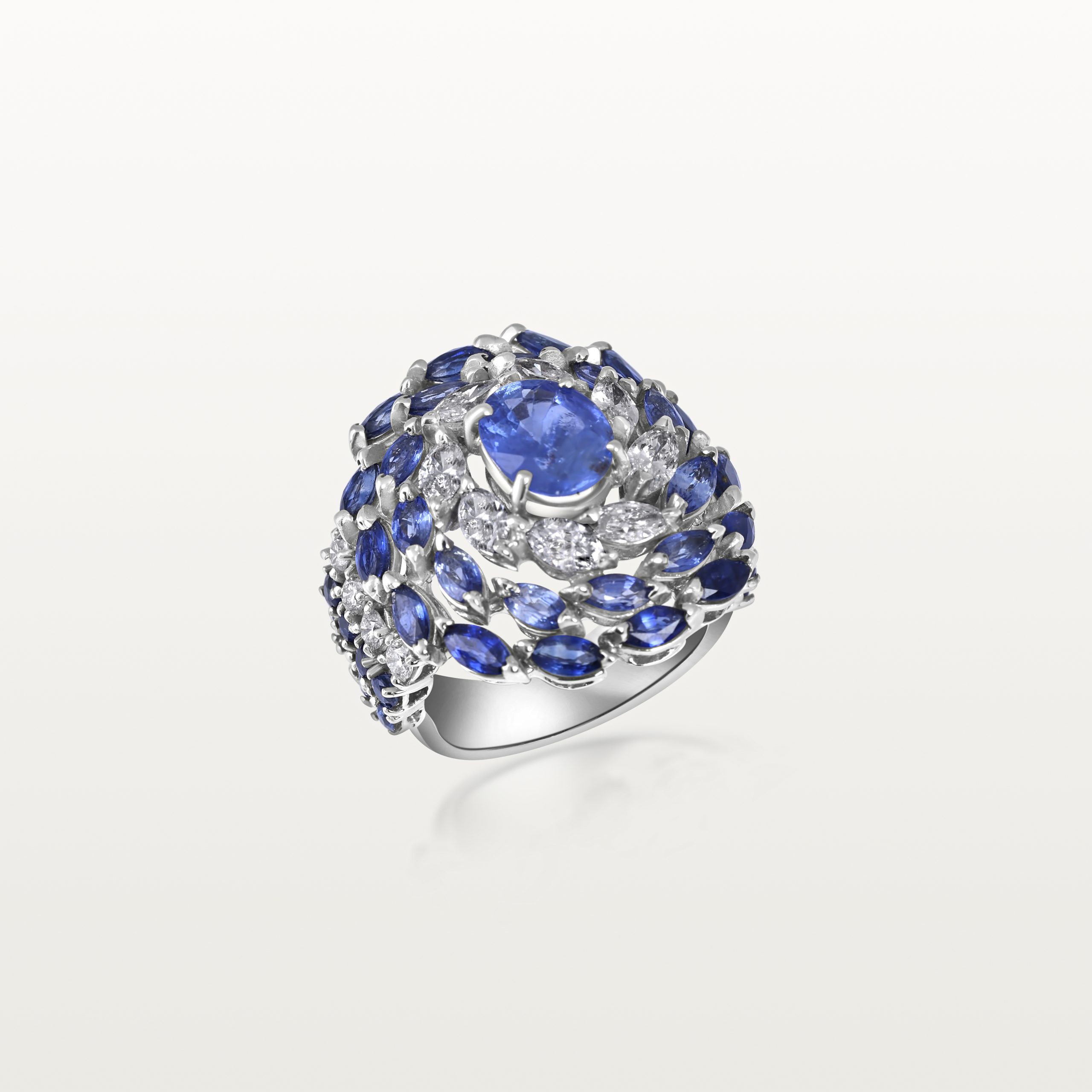 BAGUE LES IMPÉRIALES, DIAMANTS ET SAPHIRS