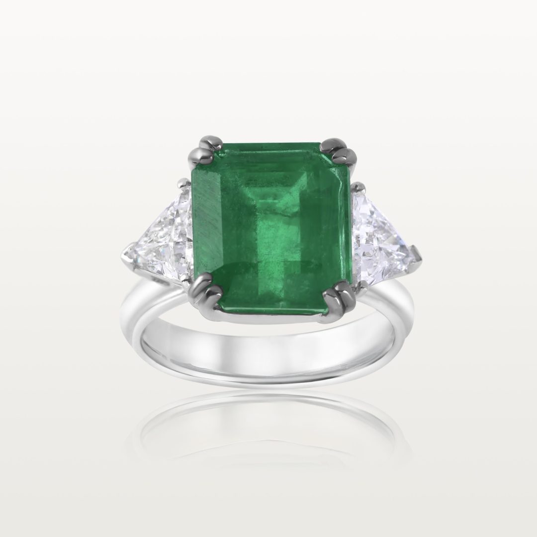BAGUE LES IMPÉRIALES, SOLITAIRE ÉMERAUDE
