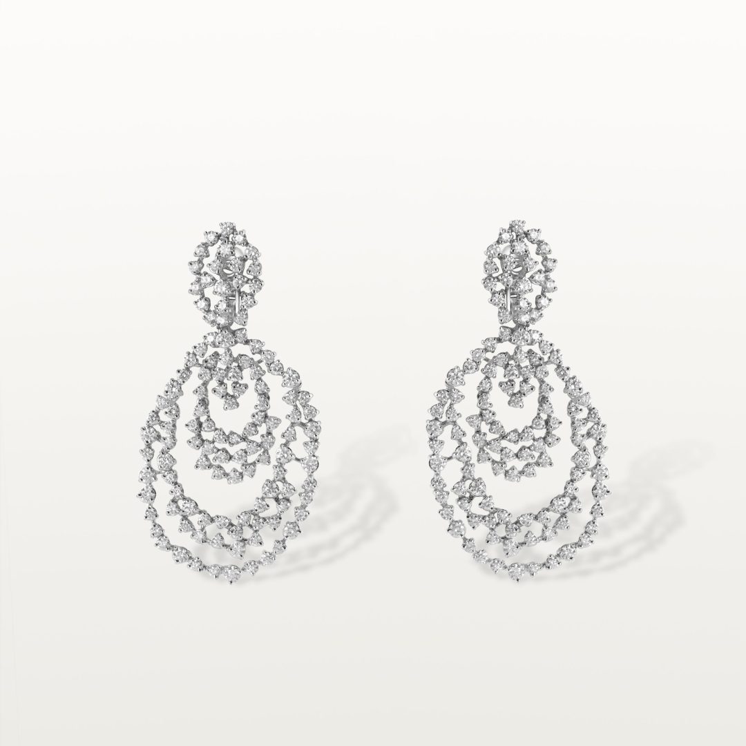 BOUCLES D’OREILLES LES IMPÉRIALES, ARCADES DE DIAMANTS