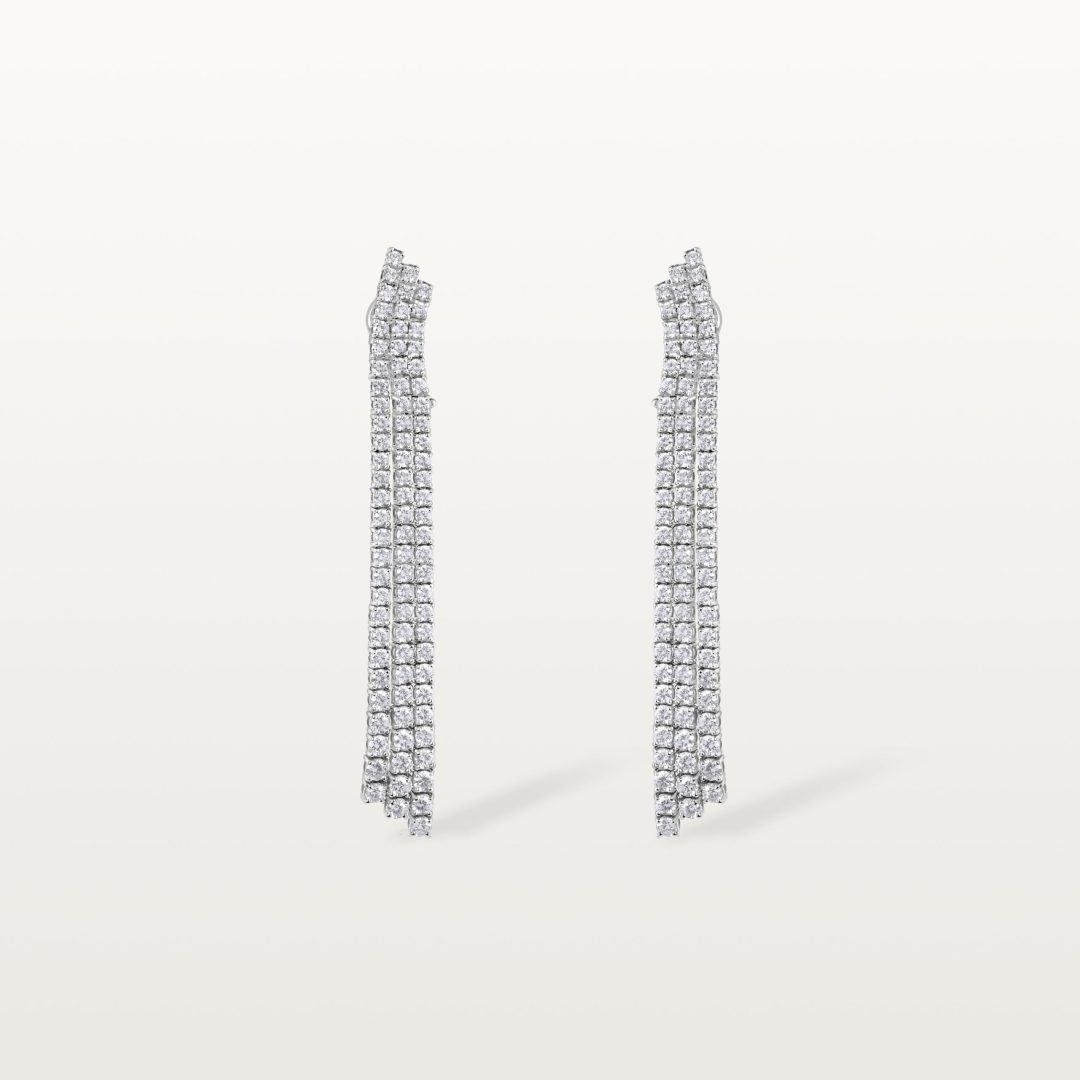BOUCLES D’OREILLES LES IMPÉRIALES, CHUTE DE DIAMANTS