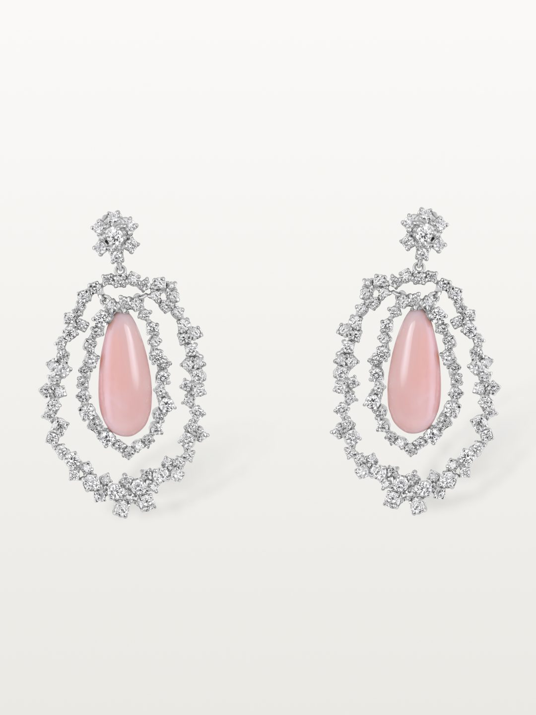 BOUCLES D’OREILLE LE LAC DES CYGNES, ÉCUME DE CORAIL