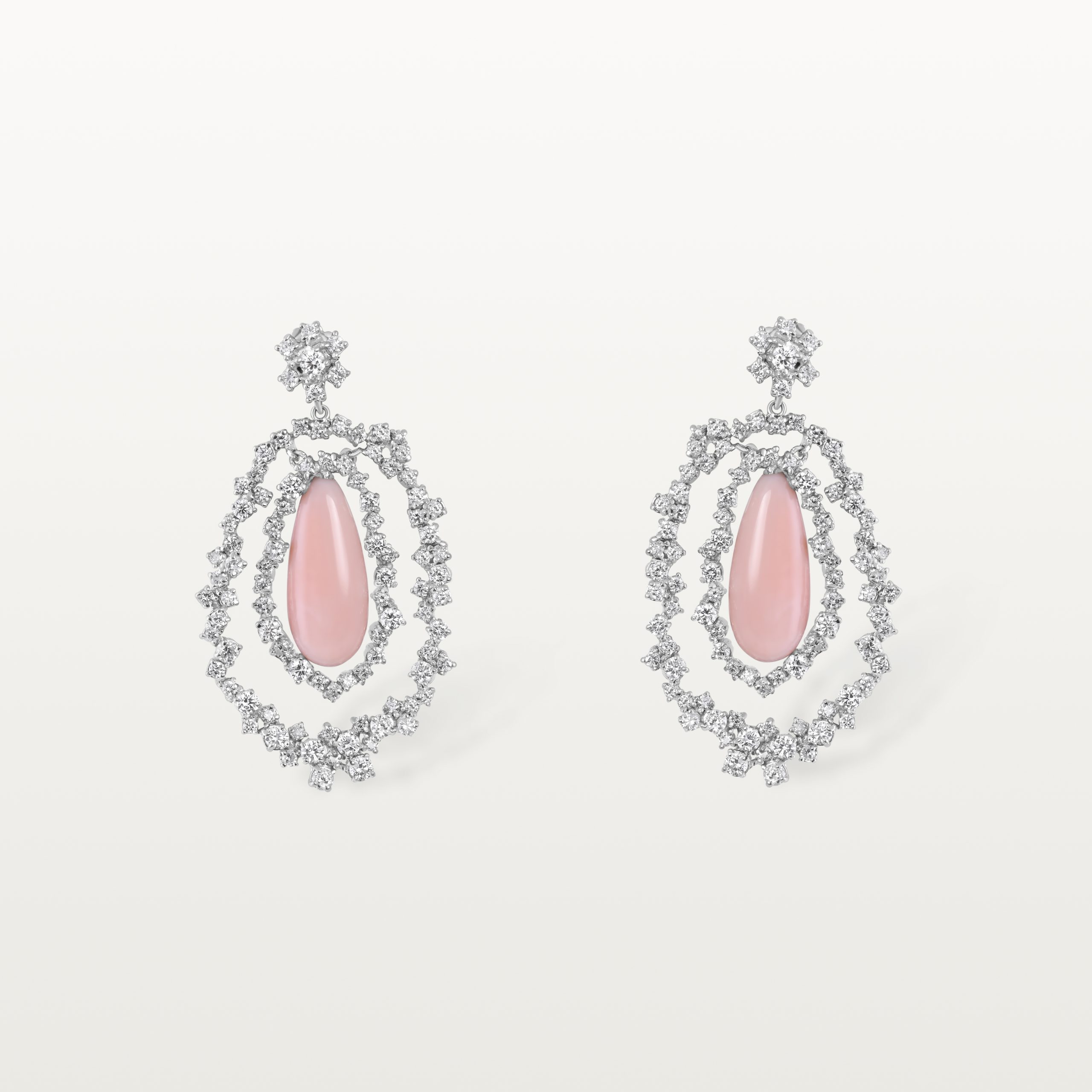 BOUCLES D’OREILLES LE LAC DES CYGNES, ÉCUME DE CORAIL