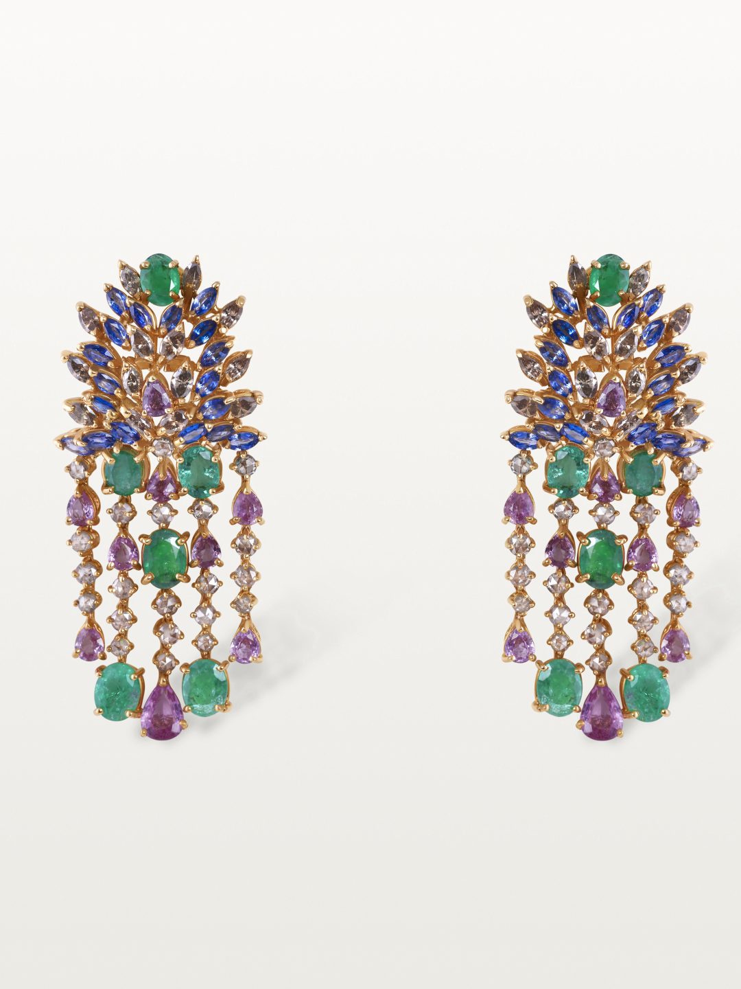 BOUCLES D’OREILLE LE LAC DES CYGNES, FEUILLAGE D'ÉCLAT