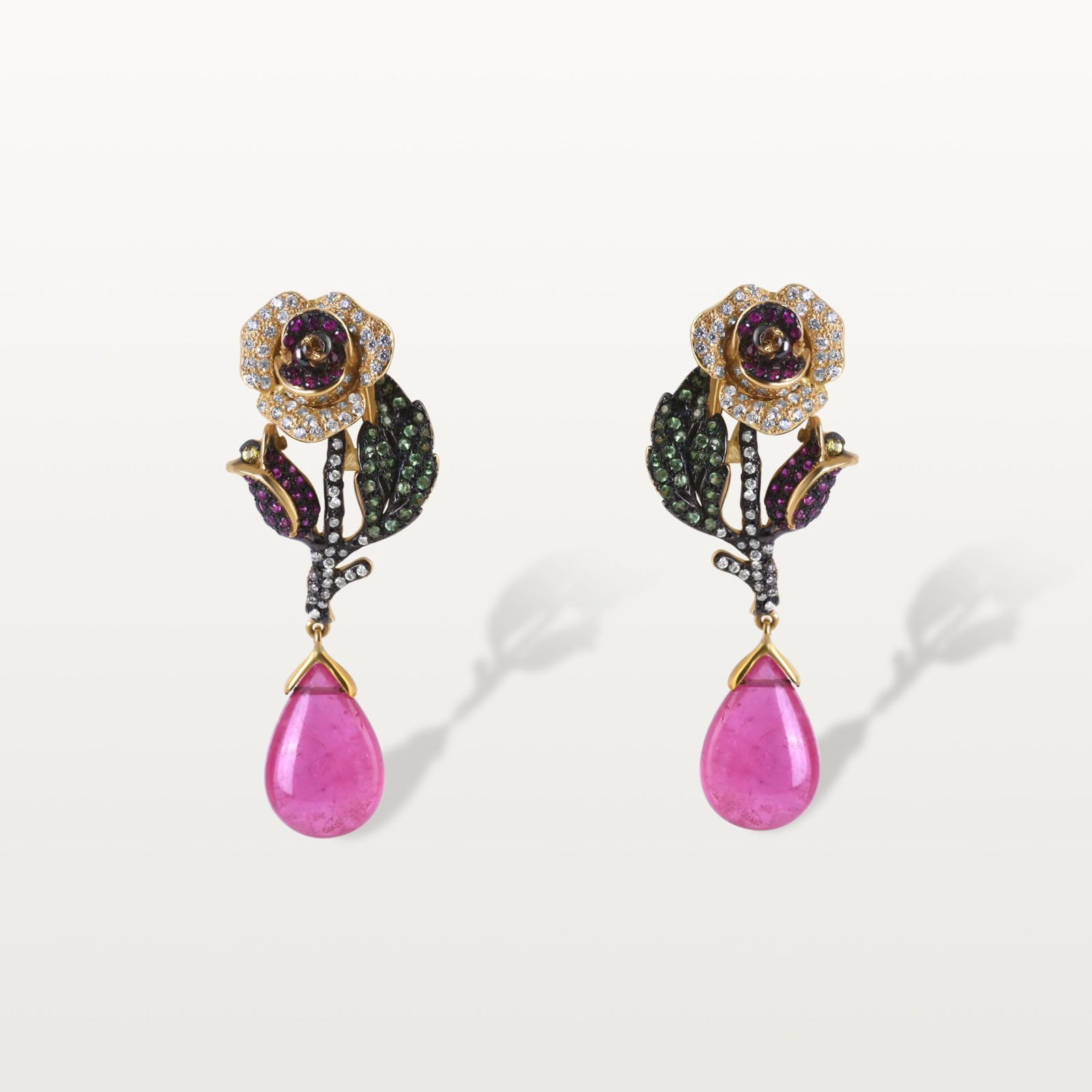 BOUCLES D'OREILLES LES FLEURS DU BIEN, ROSES PRÉCIEUSES