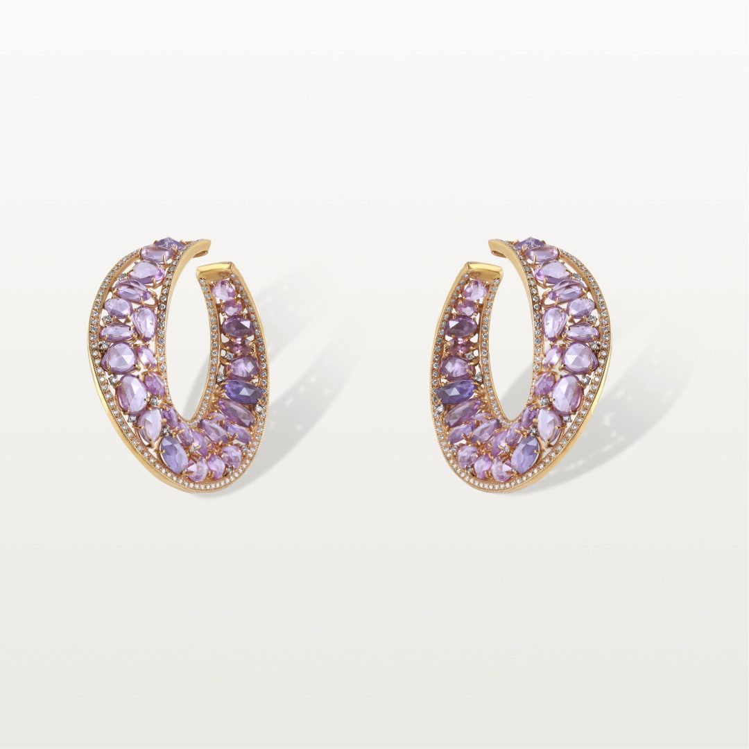 BOUCLES D’OREILLES LE LAC DES CYGNES, LUEUR DE ROSÉE
