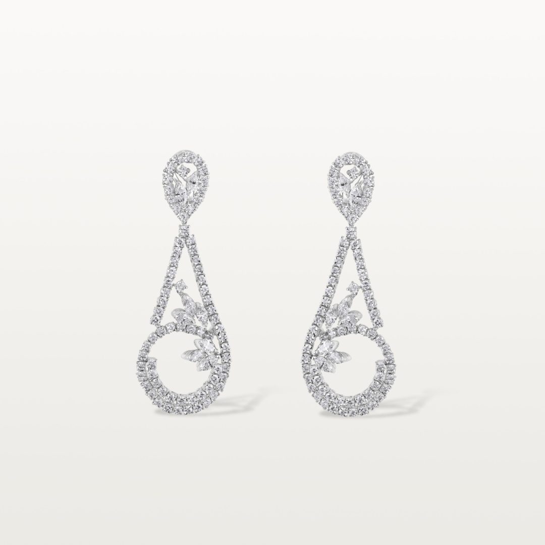 BOUCLES D’OREILLES LES IMPÉRIALES, DIAMANTS