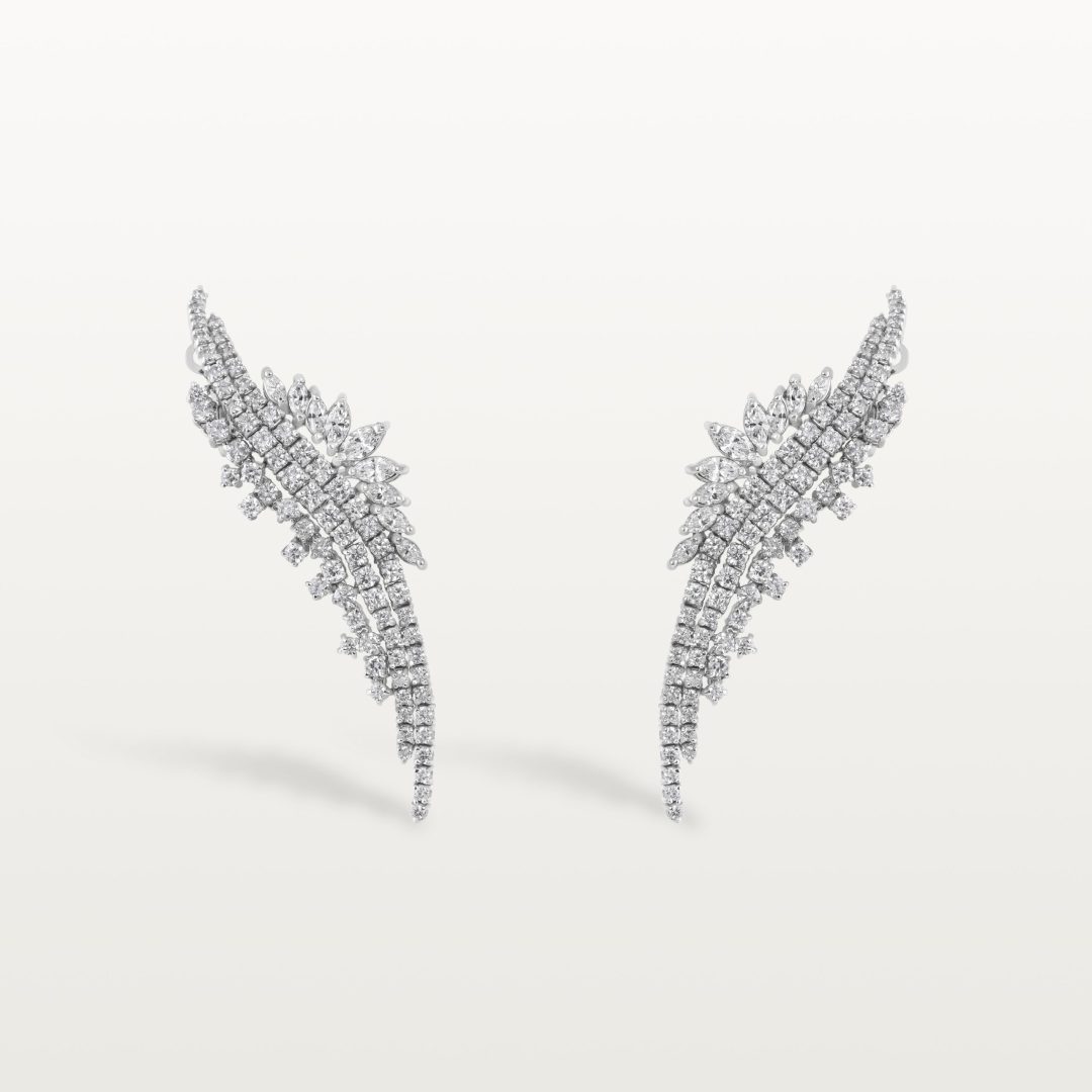 BOUCLES D’OREILLES LES IMPÉRIALES, DIAMANTS