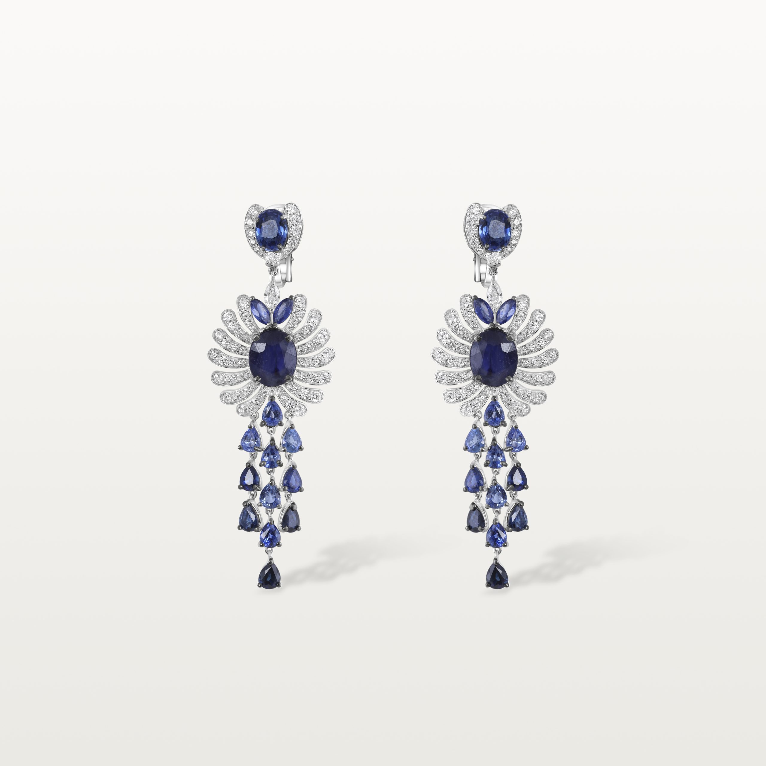 BOUCLES D’OREILLE LES IMPÉRIALES, SAPHIR ET DIAMANTS