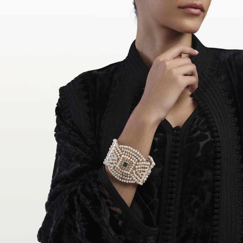 bracelet-beldi-perlée-emeraude-or-jaune-bijoux-marocain-kara.s3-hommage-au-passé