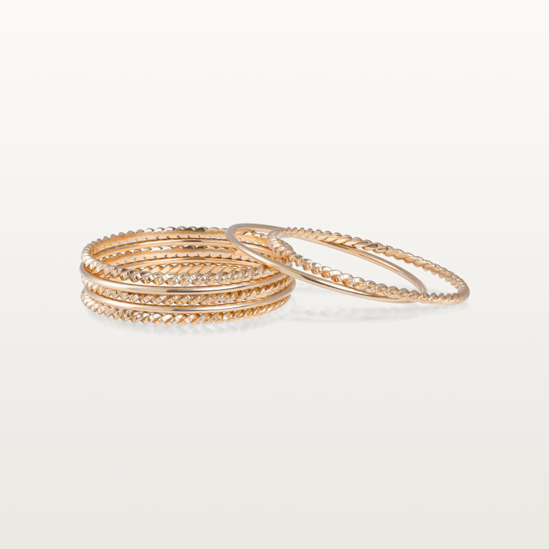 BRACELET "SERTLA" HOMMAGE AU PASSÉ, ANNEAUX RIGIDES À MOTIF TORSADÉ