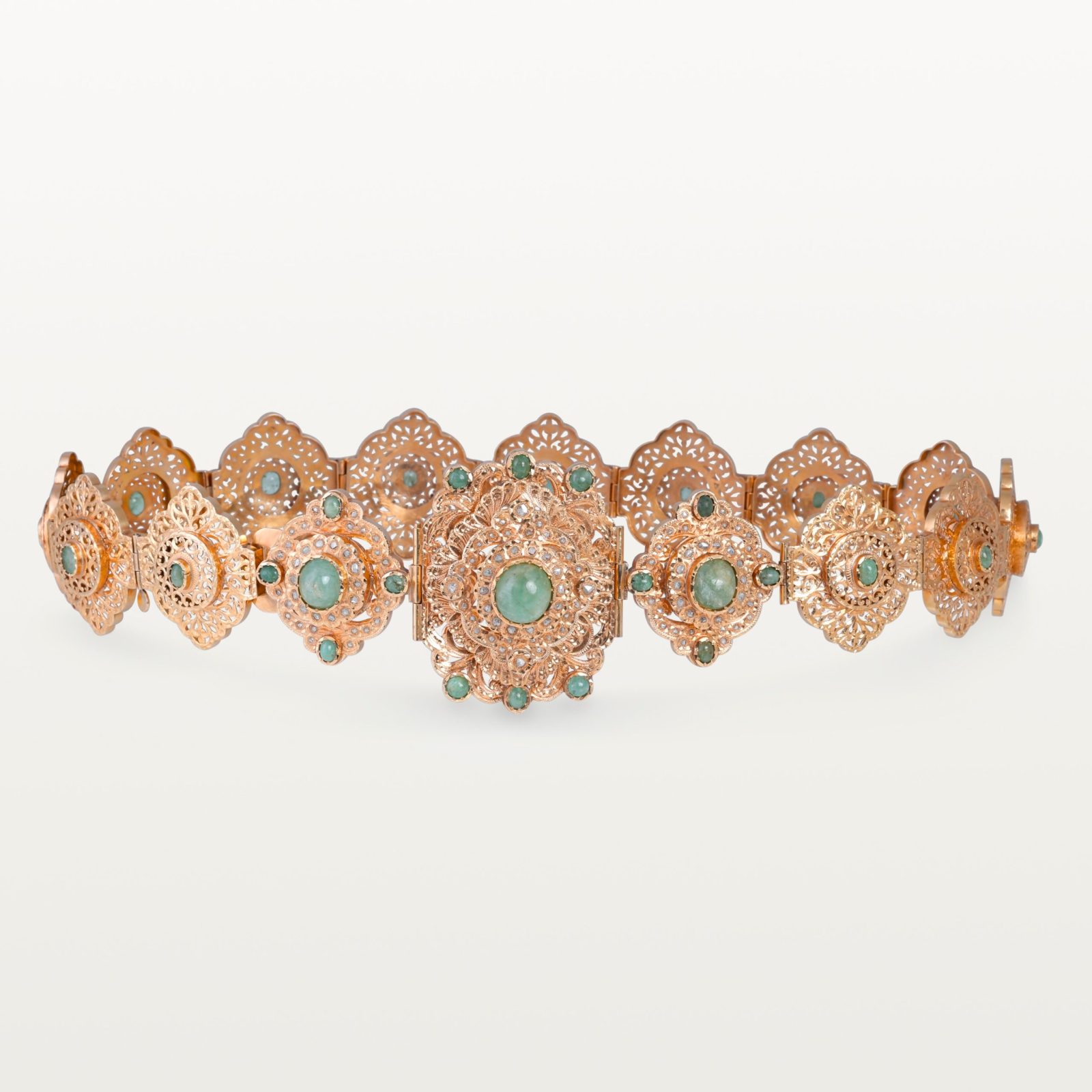 CEINTURE MDAMA "AAWINATES" HOMMAGE AU PASSÉ, MOTIFS FILIGRANÉS À CENTRES OVALES