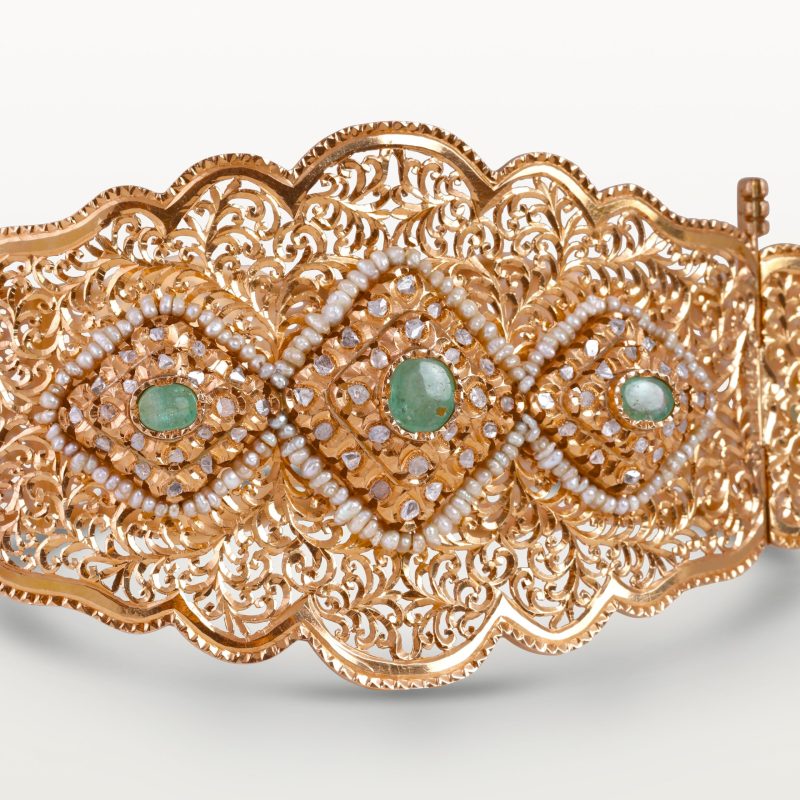 ceinture-or-mdama-achofnar-perles-beldi-ancien-bijoux-traditionnelles-marocain-hommage-au-passé 3