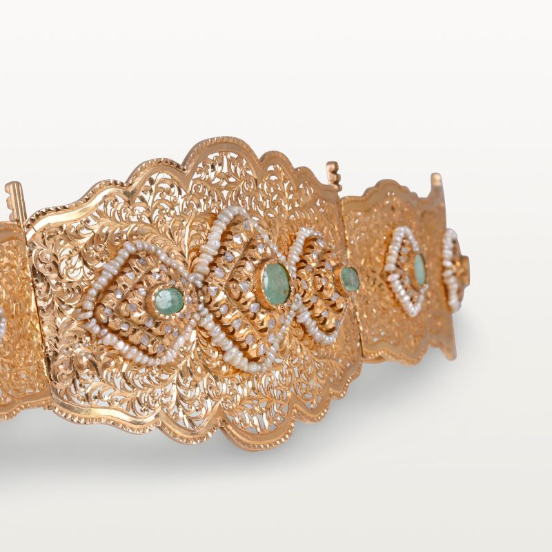 ceinture-or-mdama-achofnar-perles-beldi-ancien-bijoux-traditionnelles-marocain-hommage-au-passé 4