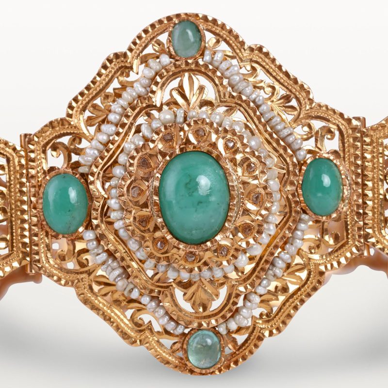ceinture-or-mdama-laachach-perlage-beldi-ancien-bijoux-traditionnelle-marocain-kara.s-hommage-au-passé 4