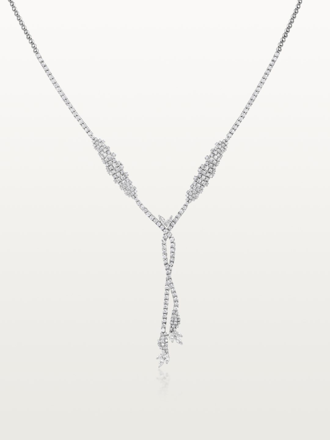 COLLIER LES IMPÉRIALES, DOUBLE CHUTE ENTRELACÉ