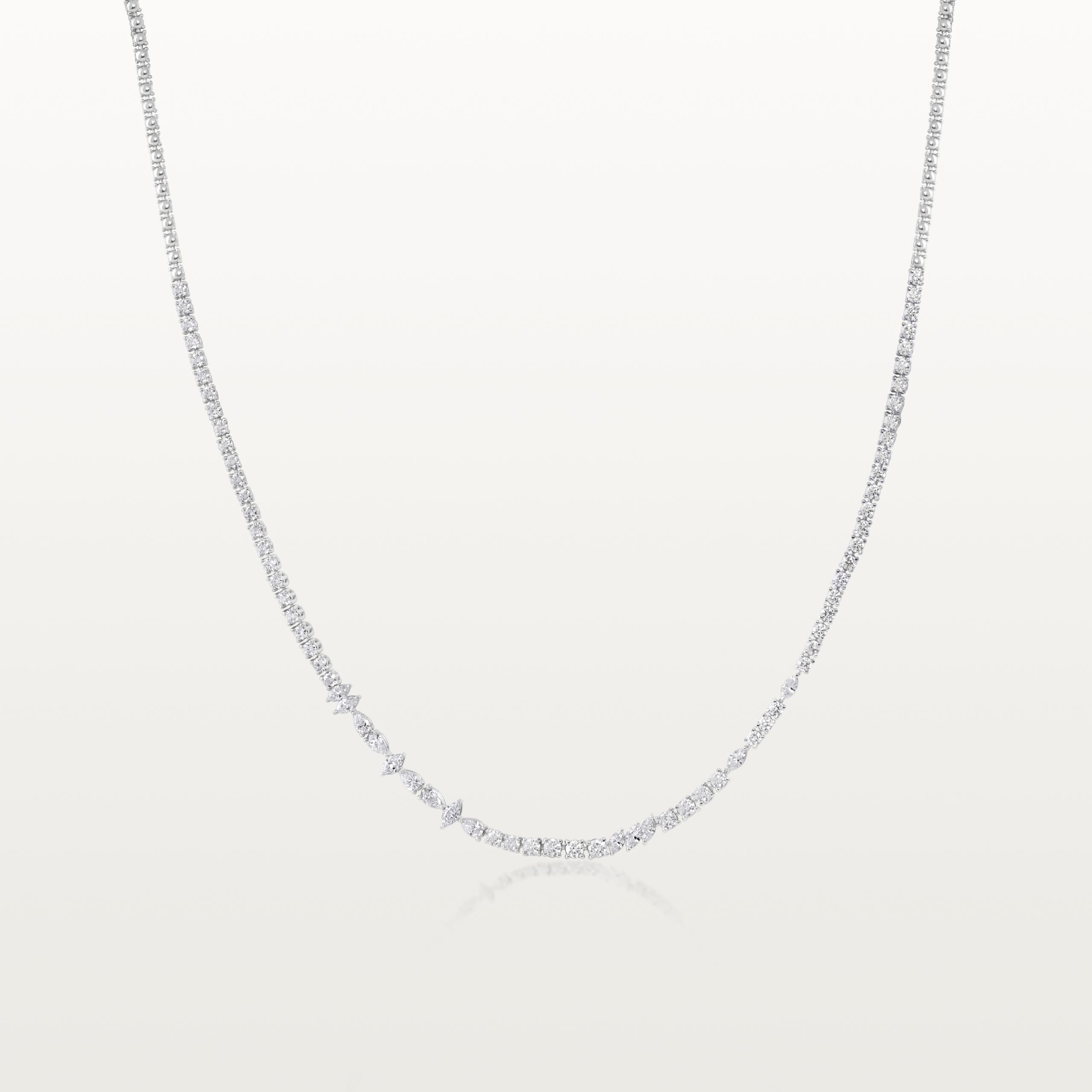 COLLIER RIVIÈRE LES KLASSIQUES, DÉSTRUCTURÉ EN DIAMANTS MULTIFORMES