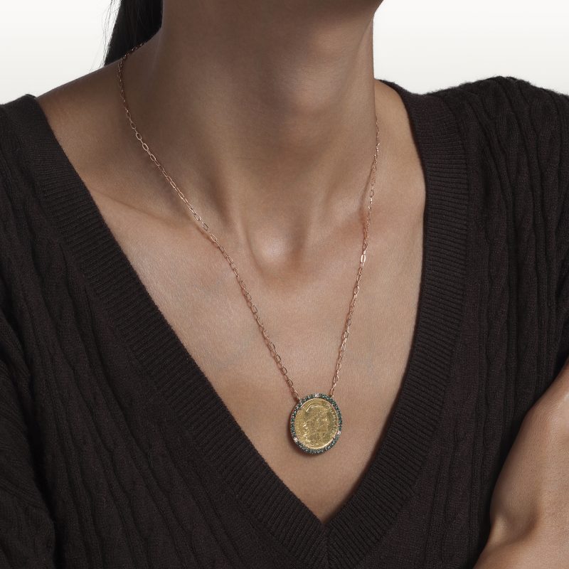 pendentif_louis_d’or_20francs_cerclé_d’éméraudes_diamants2-mon-louis