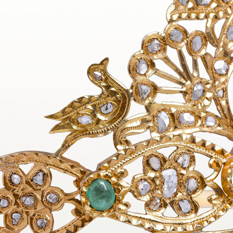 taj-bratl-oiseaux-emeraudes-courone-or-bijoux-traditionnelle-marocain-beldi-ancien-kara.s-hommage-au-passé
