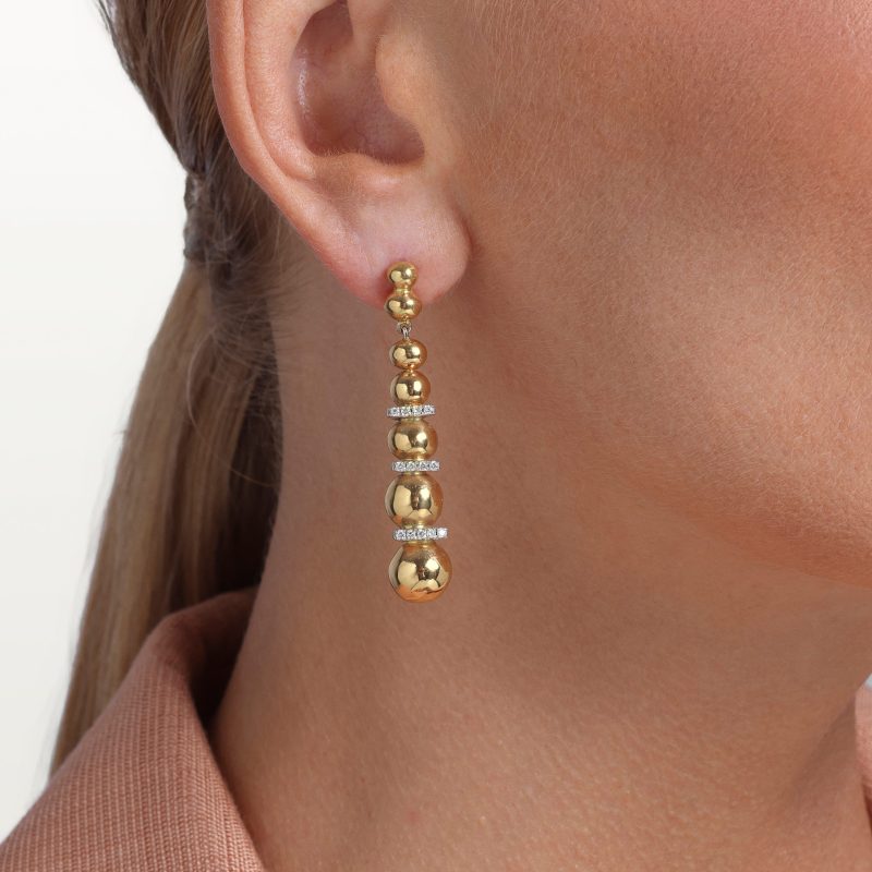 boucles-d’oreilles-bloom-sphères-boules-or-rose-serti-diamants-blanc-kara.s Or Jaune- Modifié