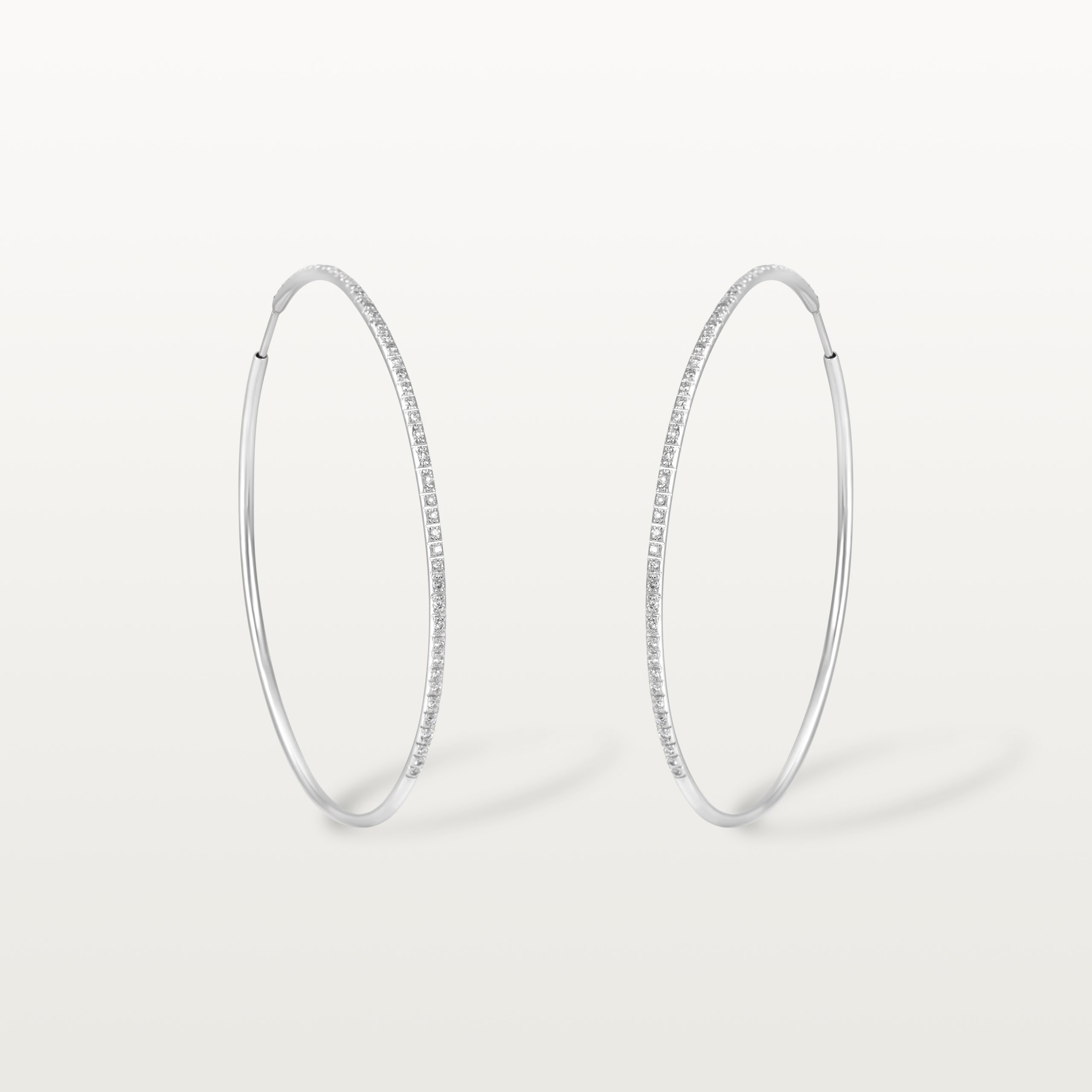 CRÉOLES LES KLASSIQUESS, TAILLE LARGE SERTI DIAMANTS