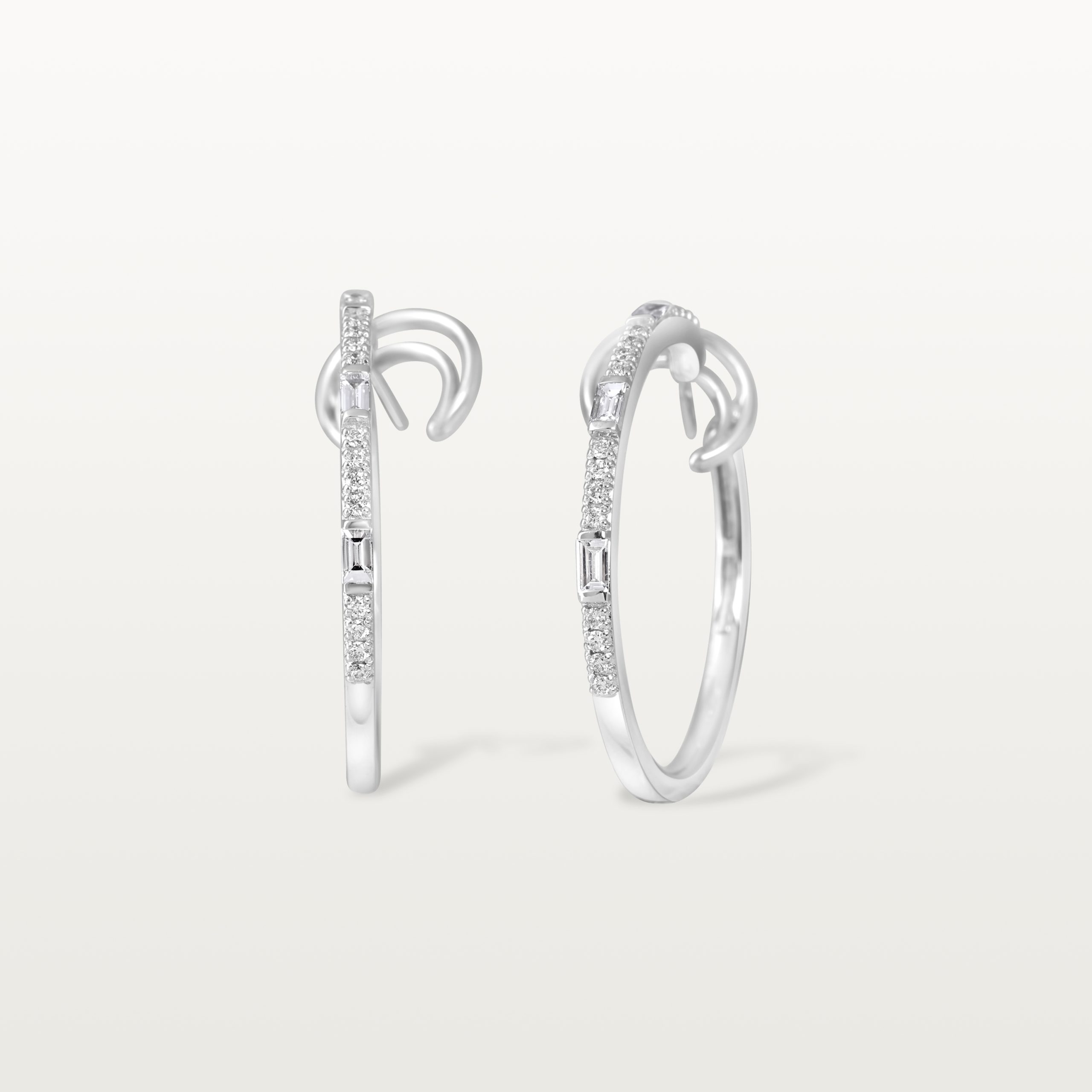 CRÉOLES LES KLASSIQUESS, TAILLE MOYENNE SERTI DIAMANTS