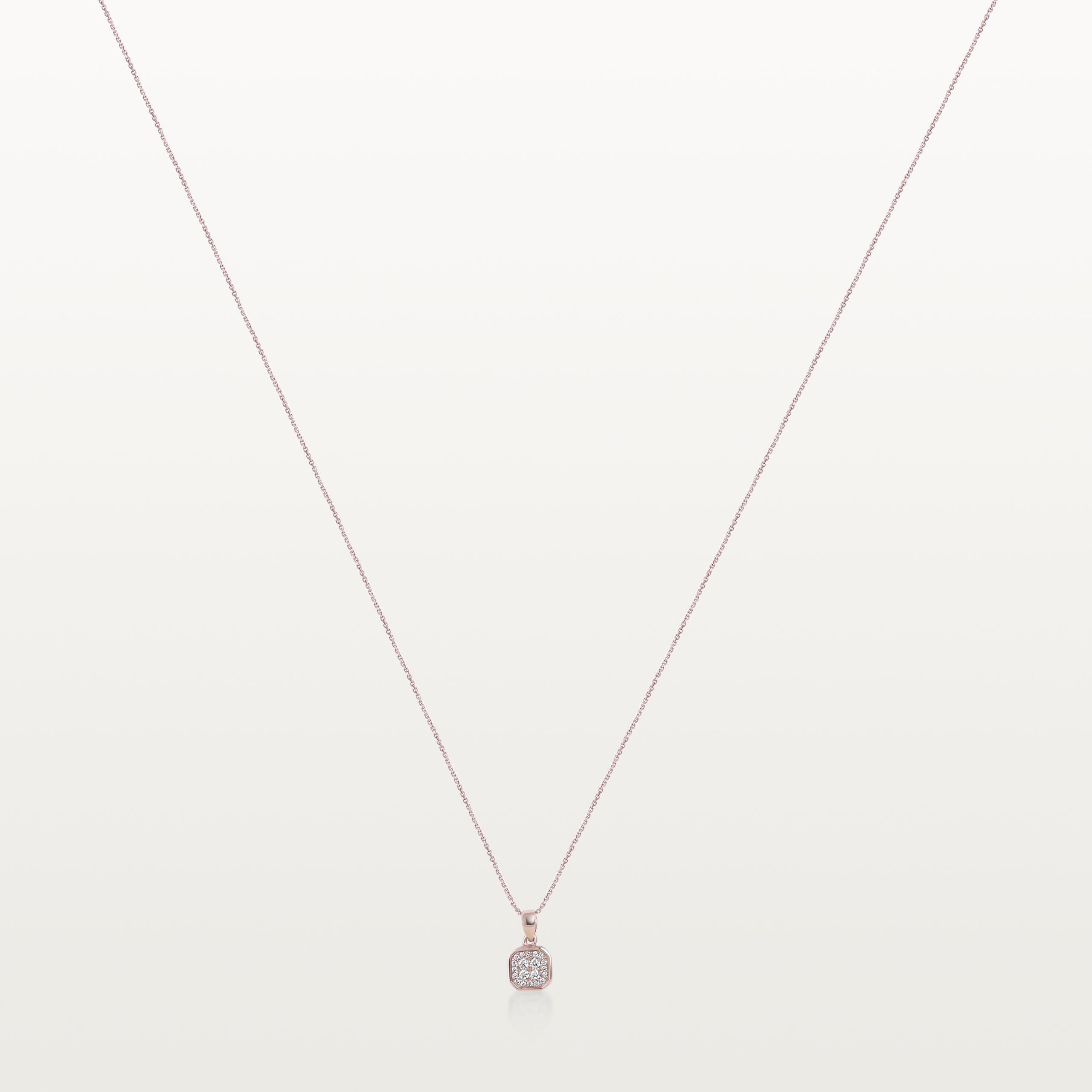 PIERRE AU COU LES KLASSIQUES, MOTIF ROND PAVÉ DE DIAMANTS