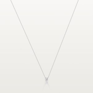 PIERRE AU COU LES KLASSIQUES, DIAMANT ROND SERTI 4 GRIFFES