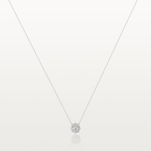 PIERRE AU COU LES KLASSIQUES, PENDENTIF FLEUR EN DIAMANTS