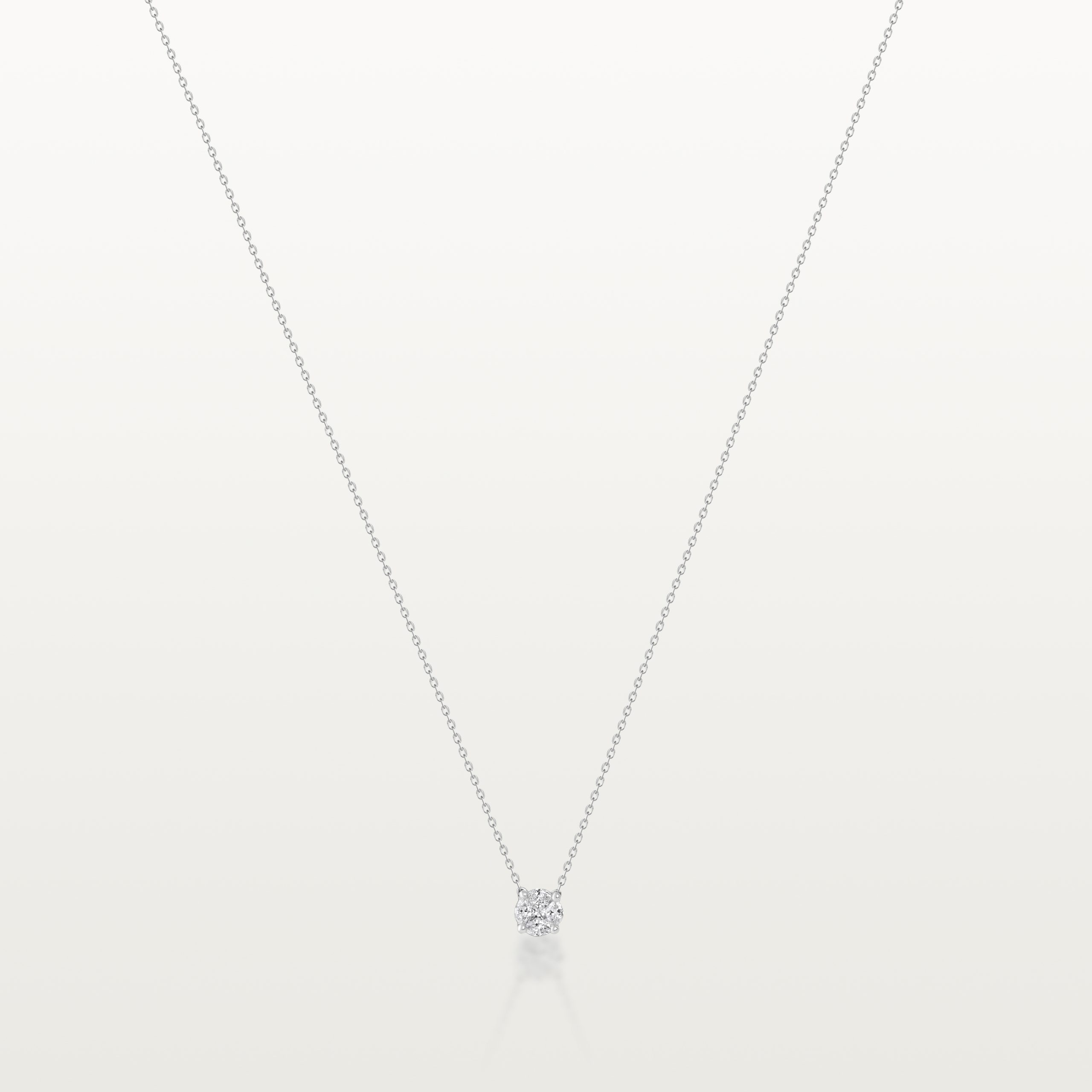 PIERRE AU COU LES KLASSIQUES, PENDENTIF SERTI ILLUSION