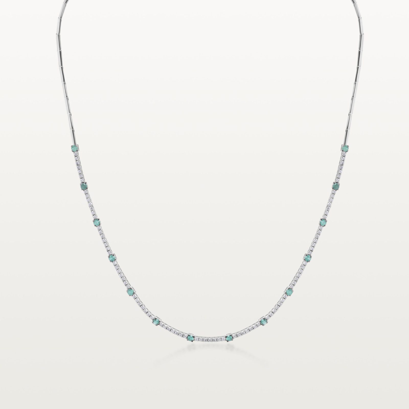 collier-rivière-demi-serti-diamants-emeraudes-alternés-les-klassiques