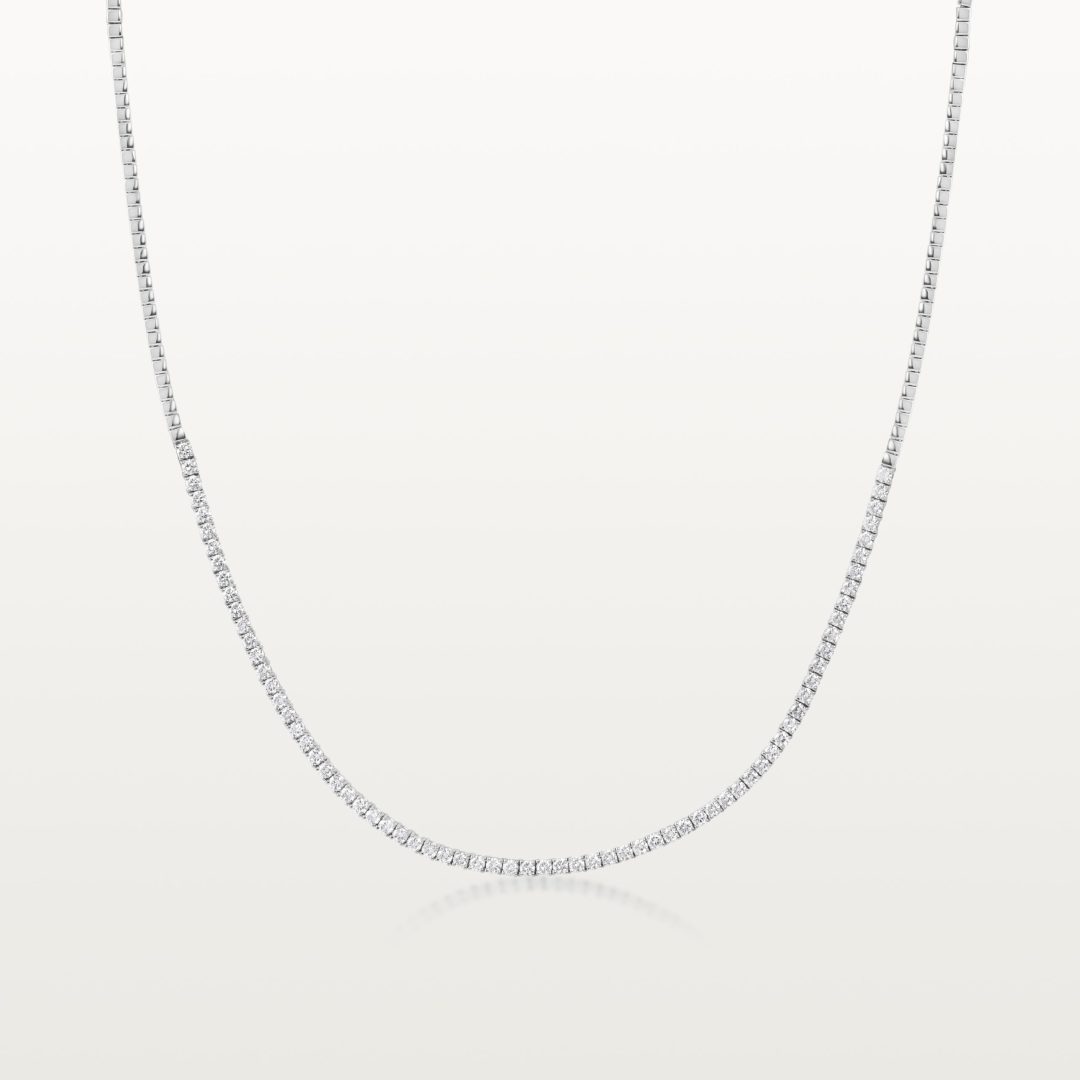 COLLIER RIVIÈRE LES KLASSIQUES, DEMI-SERTI DIAMANTS