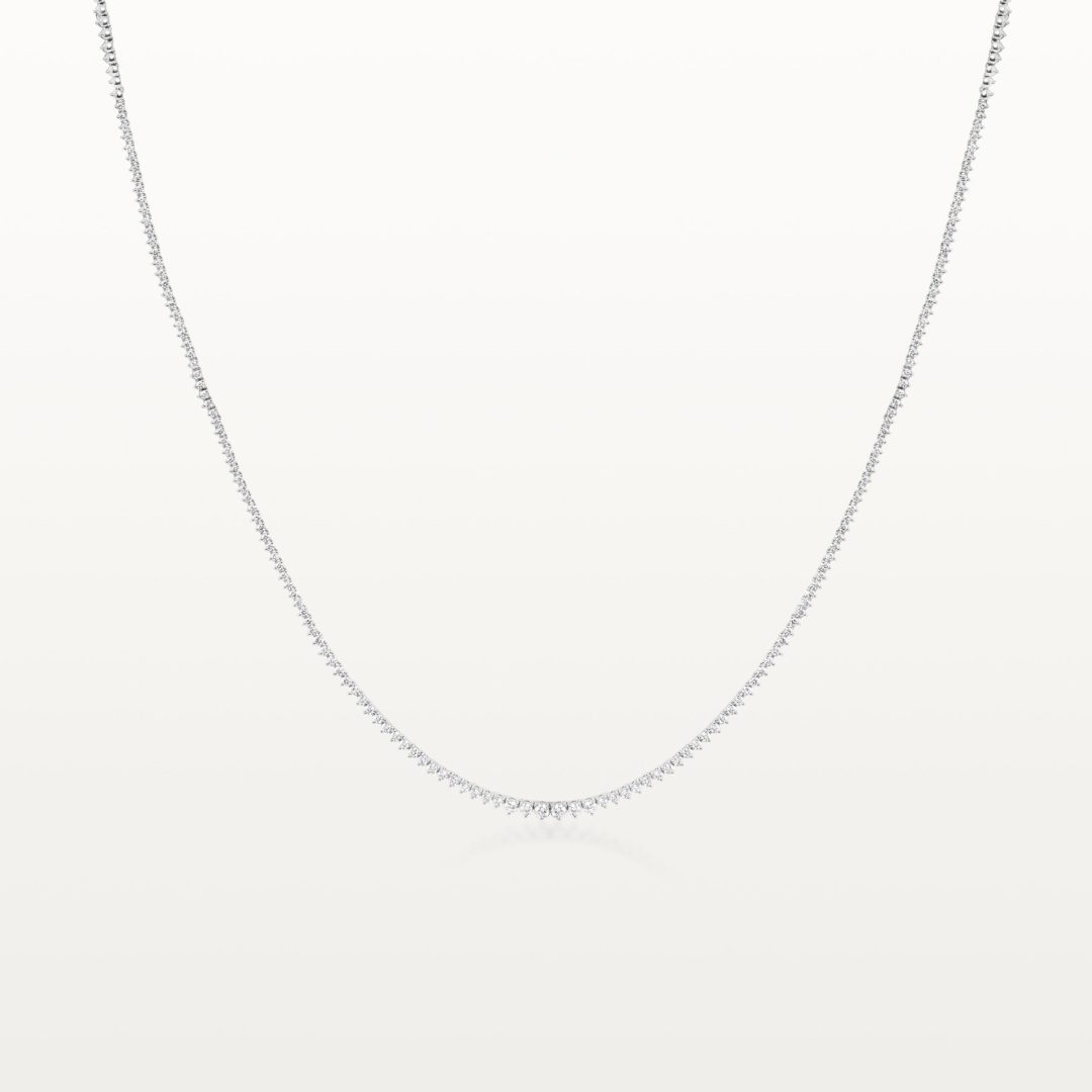 COLLIER RIVIÈRE LES KLASSIQUES, MODÈLE EN SERTI 3 GRIFFES