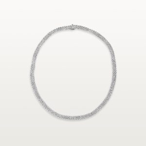 COLLIER RIVIÈRE LES KLASSIQUES, LARGE MODÈLE EN SERTI GRAIN